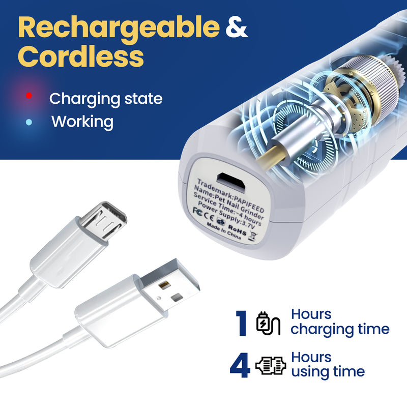 Advwin 3-Speeds Pet Dog Nail Grinder Set