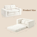 Advwin Folding Sofa Bed  Fold Out Corduroy Sleeper Couch