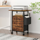 Advwin Mobile File Cabinet with 2 Drawers & Side Bag