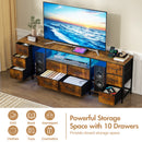 Advwin 180cm TV Cabinet with RGB LED Light and Storage Drawers