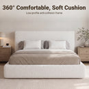 Advwin Bed Frame with 8CM Foam Cushioned White