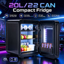 Advwin 20L Mini Fridge with LED Light for Bedroom