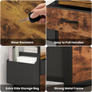 Advwin Mobile File Cabinet with 2 Drawers & Side Bag