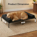 Advwin Elevated Dog Bed with Bolster Black