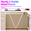 Advwin L Shaped Gaming Desk with LED Lights 148cm