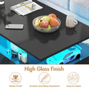 Advwin LED Coffee Table with 4 Storage Drawers