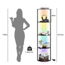 Advwin 5‑tier LED Corner Bookshelf