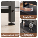 Advwin LED Bedside Table 6 Fabric Drawers Charging Station