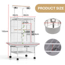 Advwin 153cm Large Bird Cage with Rolling Stand