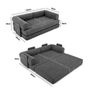 Advwin 5-in-1 Convertible Folding Loveseat Sofa Bed