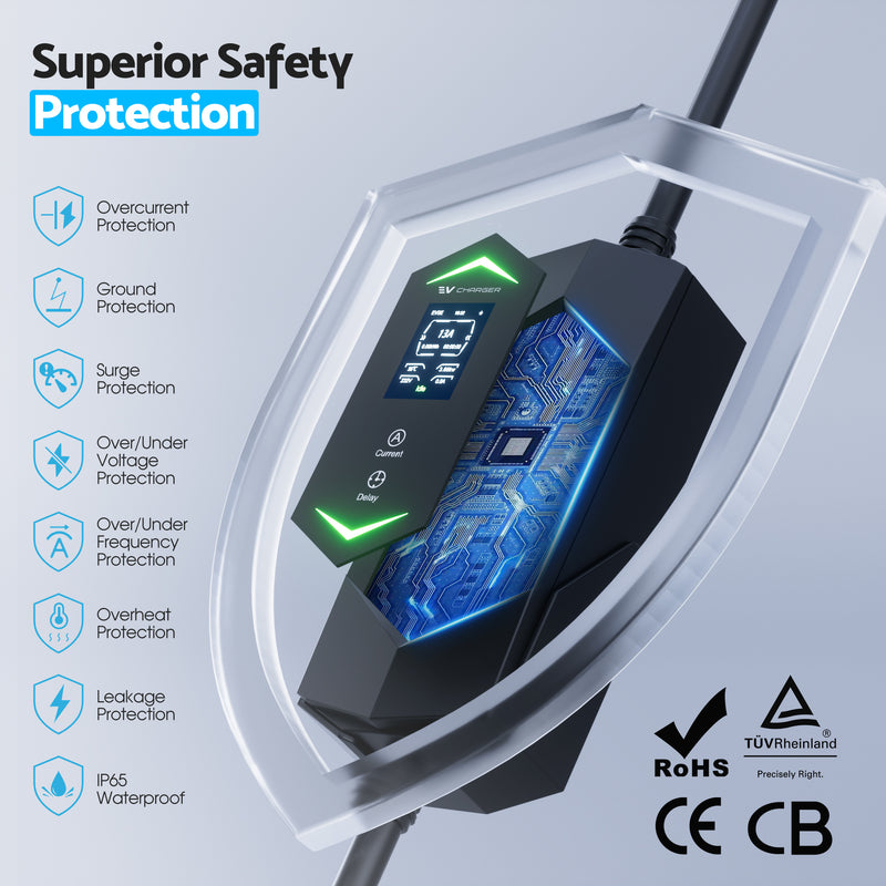 Advwin Type 2 EV Charging Cable 10A to 15A