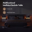 Advwin Bedside Table 2 Drawers With Nightstand LED
