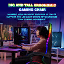 Advwin Gaming Chair 12 RGB LED Massage Chair Black