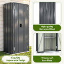 Advwin 3x2ft Galvanized Steel Garden Shed with Shelves