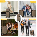 Advwin 20"+14" Hardshell Luggage Set with Silent Wheels