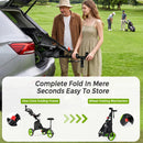 Advwin 3-Wheel Golf Push Cart w/ Adjustable Seat & Handle