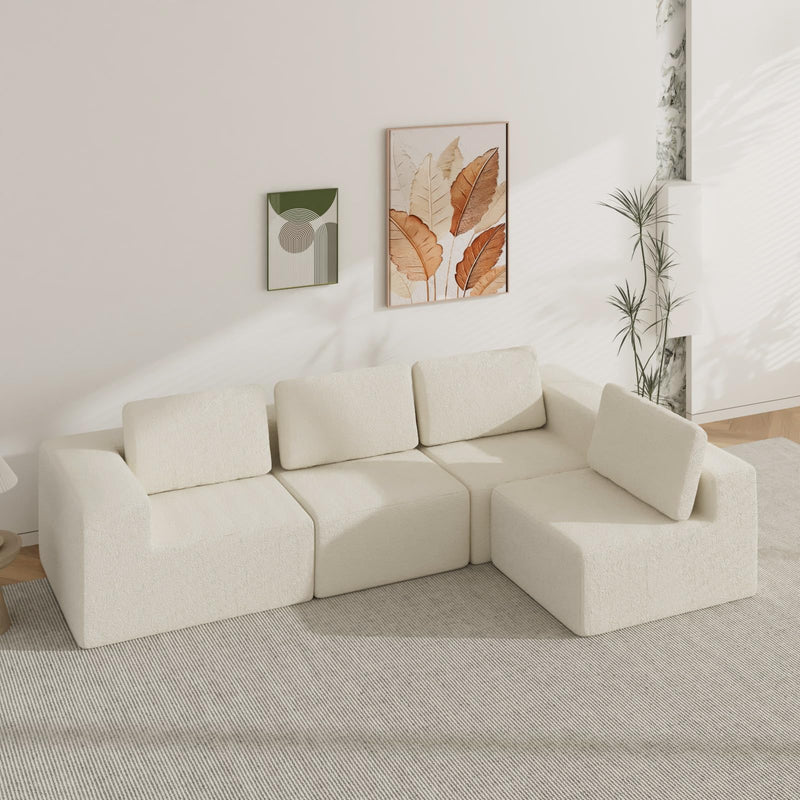 Advwin 340cm 4 Seater Sofa Convertible L Shaped Sofa