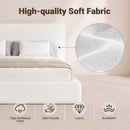 Advwin Bed Frame with 8CM Foam Cushioned White