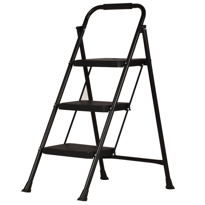 Advwin 3-Step Folding Ladder with Wide Anti-Slip Steps