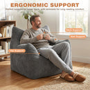 Advwin 83*90cm Corduroy Bean Bag Chair with Backrest
