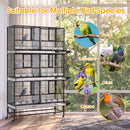 Advwin 3-Tier Bird Cage with Rolling Stand 133×52×197cm