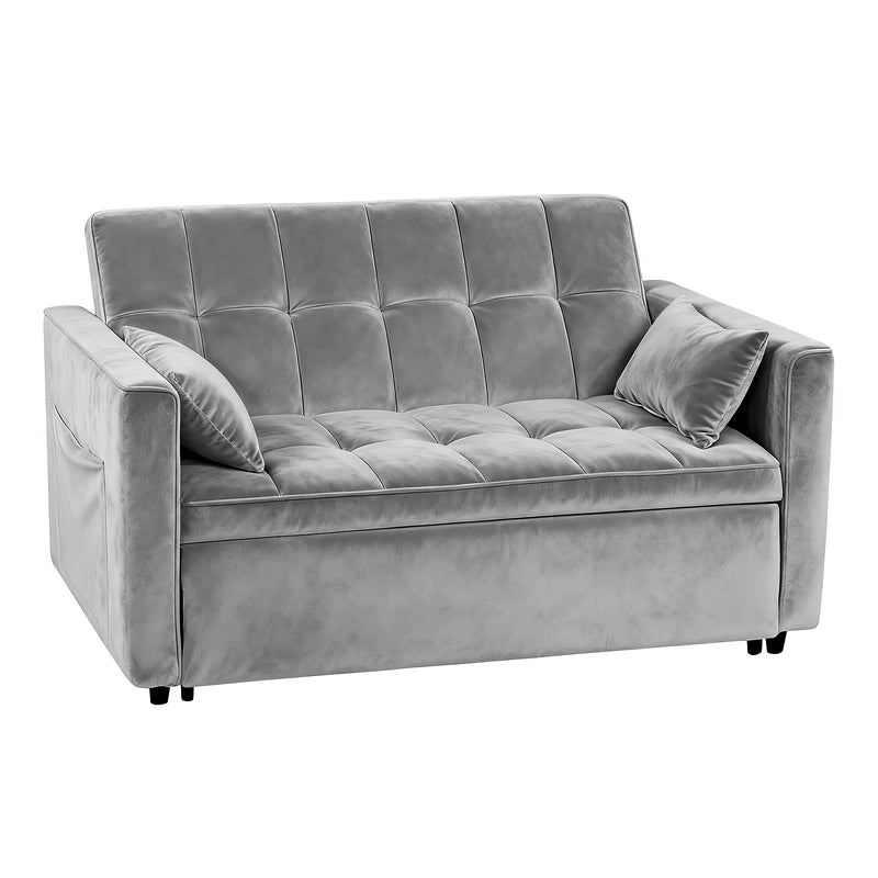 Advwin 3-in-1 Convertible Velvet Sofa Bed with Storage