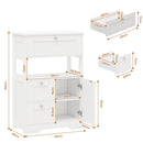 Advwin Bathroom Floor Cabinet with Drawer & Shelf White