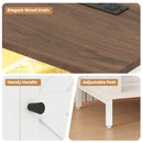 Advwin Farmhouse Bedside Table w/ Charging Station & LED
