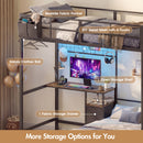 Advwin L-Shaped Bunk Bed w/ Desk Charging Station (Pre-Order)