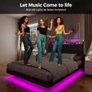 Advwin Queen Floating Bed Frame with LED Lights