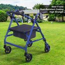 Advwin 4 Wheels Rollator Walker with Dual Brake System