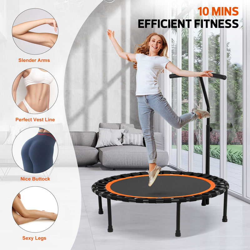 Advwin 50" Mini Trampoline w/Adjustable Handle