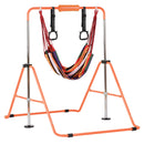 Advwin Kids Gymnastics Bar with Swing & Mat & Rings