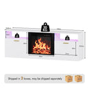 Advwin 160cm Fireplace TV Stand with 45cm Electric Fireplace