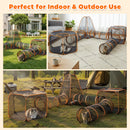 Advwin 6-in-1 Outdoor Cat Enclosure with Playhouse & Tents