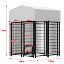 Advwin 8 Panels Outdoor Dog Kennel w/ Secure Lock
