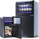 Advwin 80L 2-Door Mini Fridge with Freezer