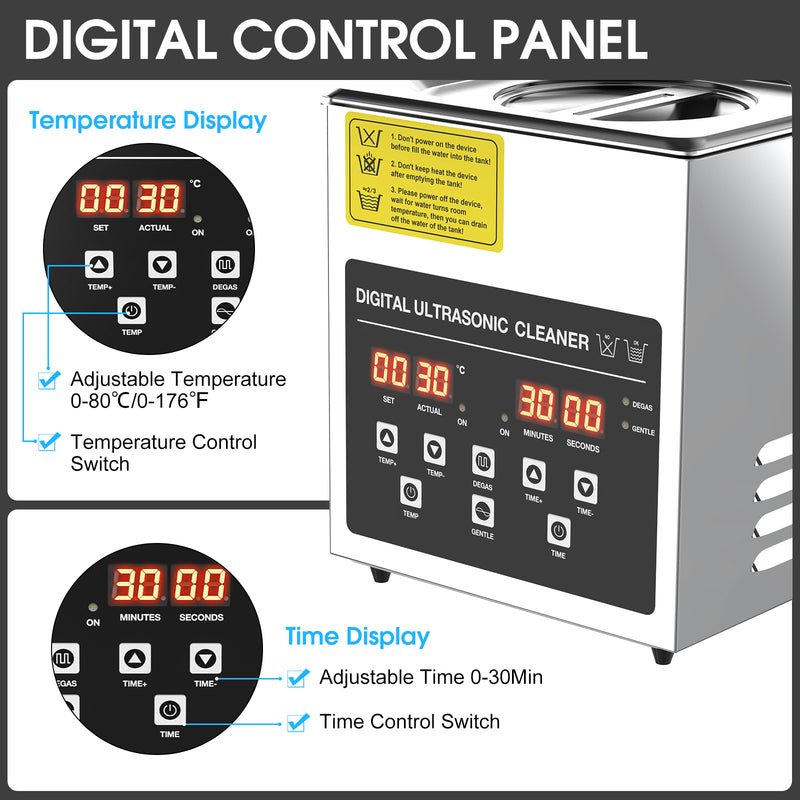 Advwin 2L Ultrasonic Cleaner  with Timer and Heater