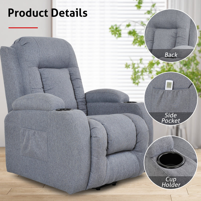 Advwin Power Lift Recliner 8 Point Massage Chair Heating