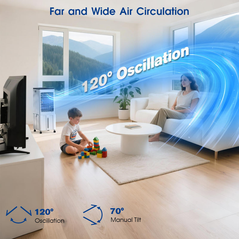 Advwin 3 in 1 Evaporative Air Cooler 12L with 12H Timer