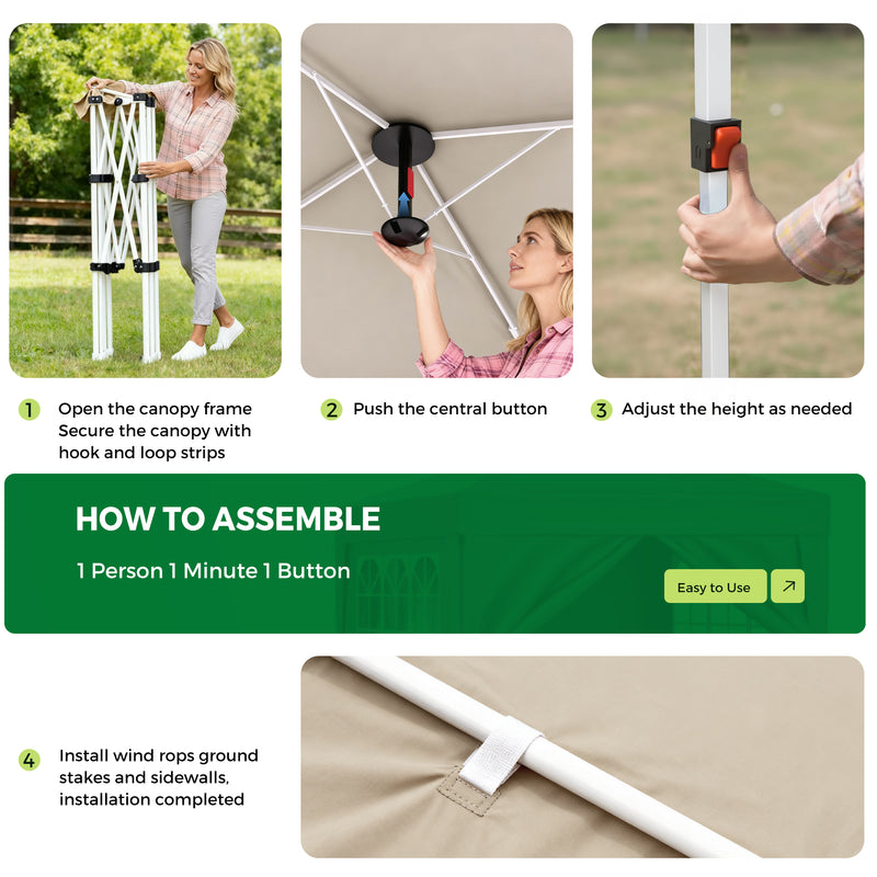 Advwin Folding Pop-up Gazebo Marquee 3*3m