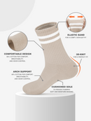 Advwin Double Striped Crew Socks for Men & Women
