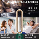 Advwin Bladeless Tower Fan Portable Electric Green