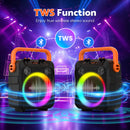 Advwin Portable Singing Machine Karaoke with 2 Mics