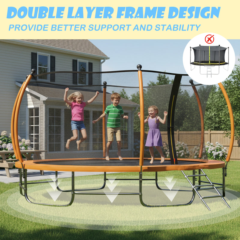 Advwin 12FT Recreational Trampoline Outdoor for Kids