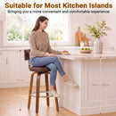 Advwin Set of 2 Bar Stools with Backrest 360° Swivel