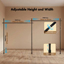 Advwin No Drill Adjustable Room Divider Curtain Rod Black (Pre-Order)