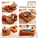 Advwin 5-in-1 Convertible Folding Loveseat Sofa Bed