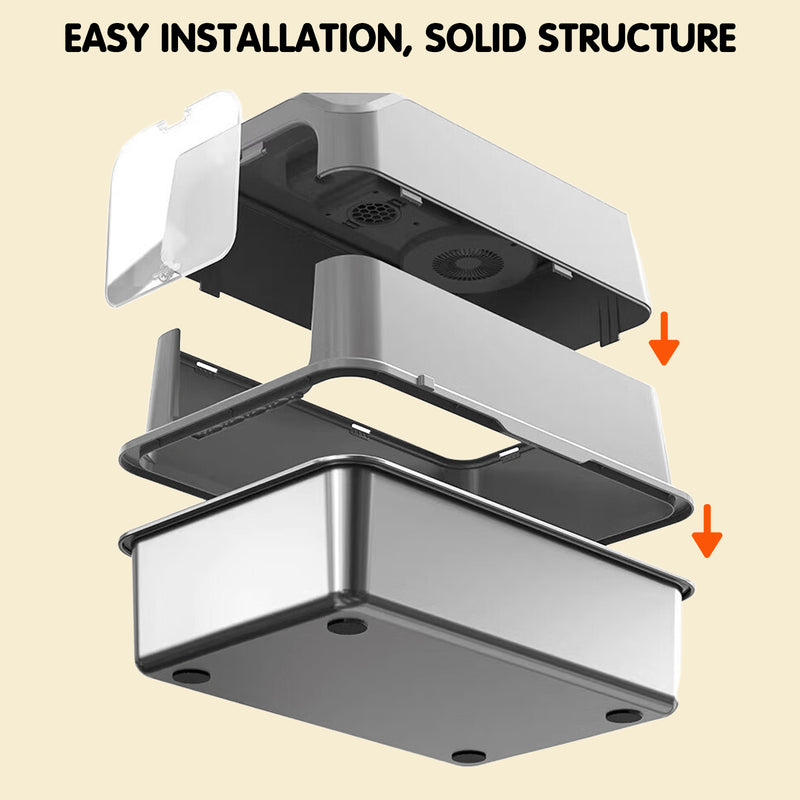 Advwin XL Stainless Steel Cat Litter Box with Lid