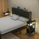Advwin LED Bedside Table w/ AC Outlets and USB Ports